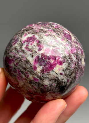 Rare ! Ruby with Biotite Quartz Sphere