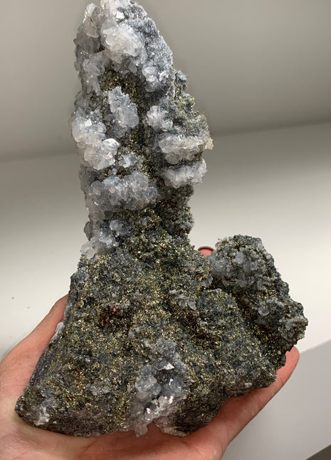 Chalcopyrite with Calcite - From Trepca Mine, Kosovo *