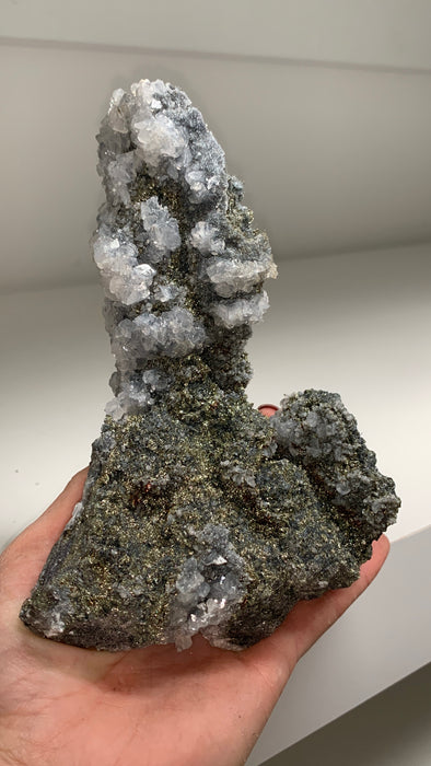 Chalcopyrite with Calcite - From Trepca Mine, Kosovo *