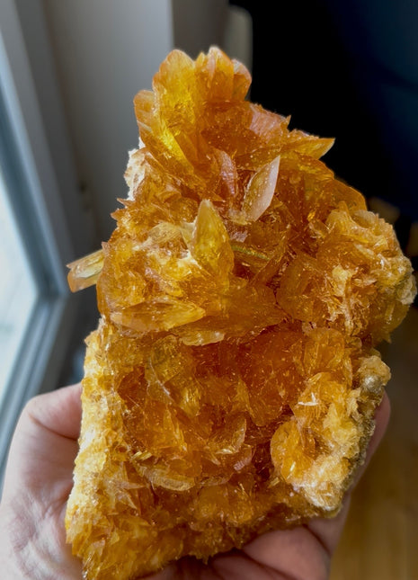 Exquisite 💎 Golden Honey Selenite Flower