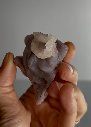 Unusual ! Amethyst after Chalcedony Specimen PM1049