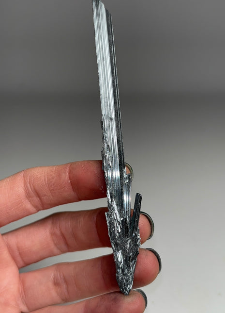 Silvery Stibnite from Wuning mine, China