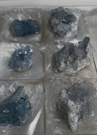 6 Pieces ! Blue Celestite Lot from Madagascar
