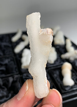 New ! White Coral Chalcedony Stalactite Lot - 12 pieces !