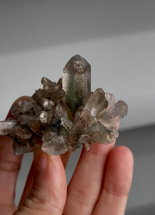 Unique ! Red Hematite and Green Chlorite Included Quartz 💚❤️