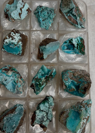 12 Pieces ! Druzy Blue Chrysocolla Lot