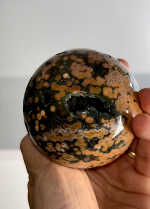 Orbicular Ocean Jasper Sphere PM1031