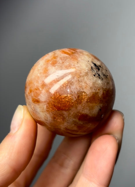 Orange Sunstone Sphere