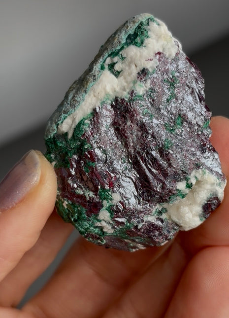Red Cuprite with Green Malachite Collection # 725