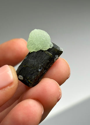 18 Pieces ! High Grade Apple Green Prehnite with Epidote Lot - From Mali