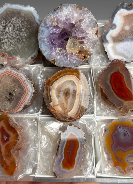 9 pieces ! Gambiri Agate Lot - From Malawi