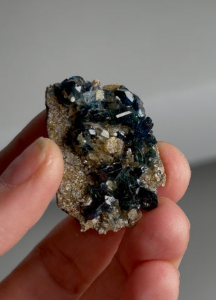 Blue Lazulite with Quartz from Rapid Creek, Canada