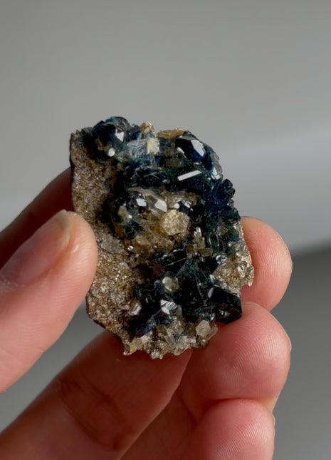 Blue Lazulite with Quartz from Rapid Creek, Canada