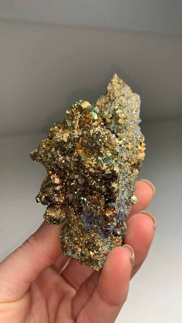 Iridescent Pyrite 🌈🌈 - From Rhodope Mountains, Bulgaria