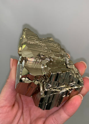 Very Lustrous Elestal Pyrite - From Huanzala, Peru