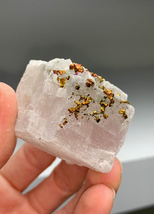 Chalcopyrite with Calcite 
 - From Baisha Copper mine