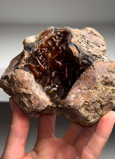 Red Crater Agate Geode