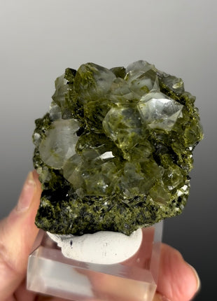 Forest Green Epidote with Quartz