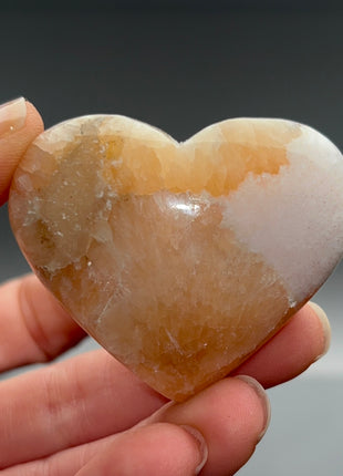 Wow ! Pink Stilbite with Scolecite Heart