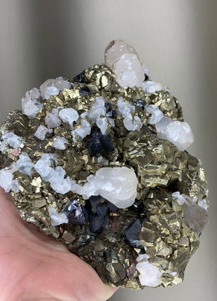 Finest Pyrite with Sphalerite and Calcite - From Trepca mine, Kosovo *