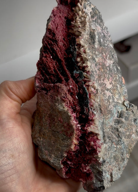 Roselite with Erythrite and Quartz Collection # 697