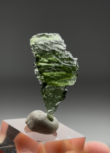 Green Moldavite from Czech Republic