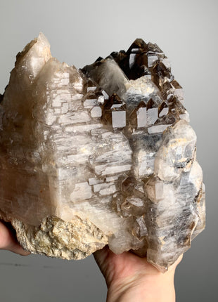 Castle ! Elestial Smoky Quartz with White Quartz - 5.6 kgs, From Namibia *