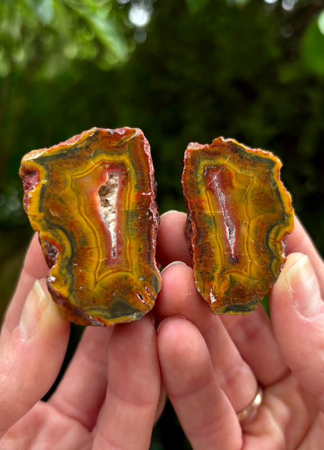 High Grade Black Sea Agate Pair