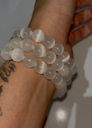 3 Pieces ! Selenite Bracelets Lot