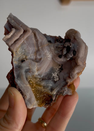 Unusual ! Amethyst after Chalcedony Specimen PM1313