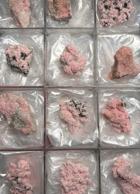 12 Pieces ! Pink Rhodocrosite with Quartz Lot