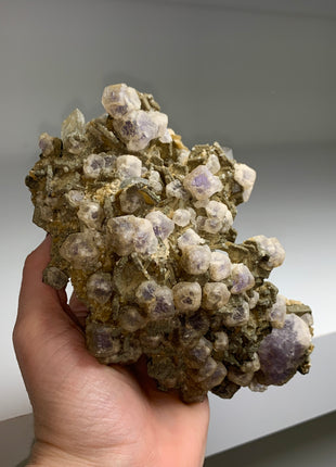 Icy Purple Fluorite with Quartz, Pyrite from Panasqueira # PM0185