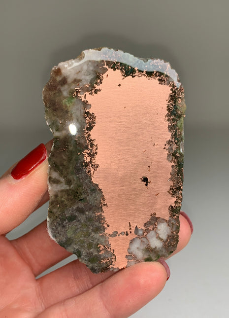 New ! Copper Ore with Epidote Slab - From Keweenaw Peninsula, Michigan 7