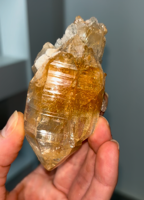 Himalayan DT Rutile Quartz on Quartz