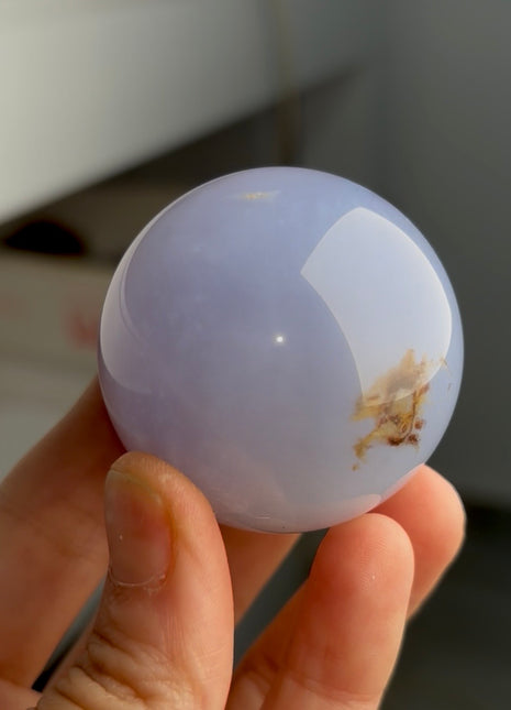 High Grade Blue Chalcedony Sphere