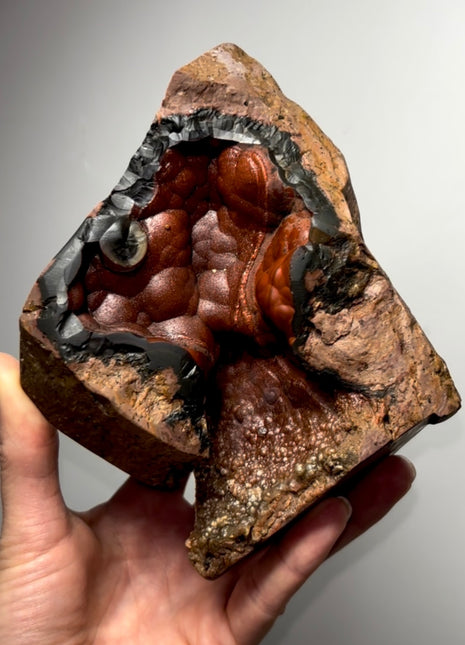Red Crater Agate Geode