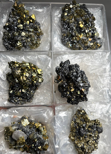 6 Pieces ! High Grade Pyrite with Sphalerite Lot