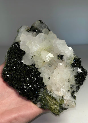 Extra Dark Forest Epidote with Milky Quartz