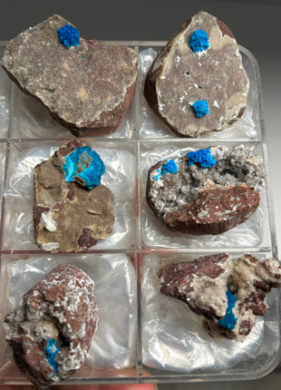 6 pieces ! Electric Blue Cavansite Lot