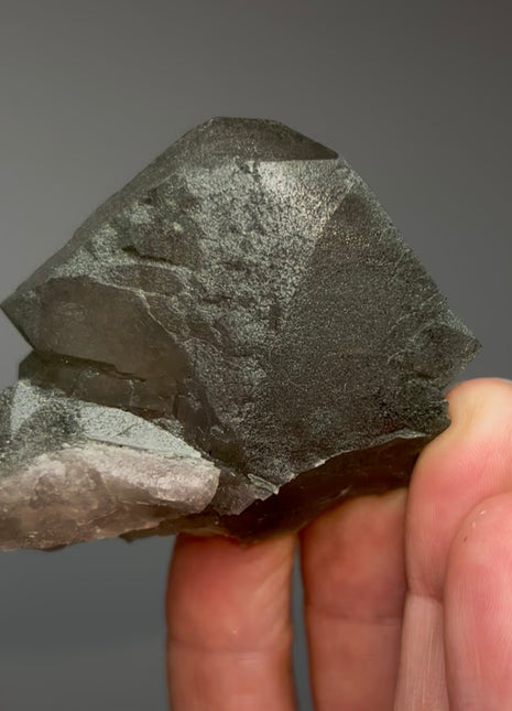 Gwindel Smoky Chlorite Quartz - From Mont Blanc, France