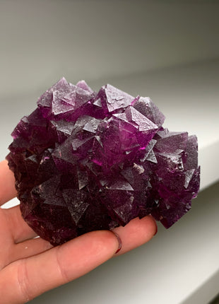 Reddish Purple Octahedral Fluorite # PM069