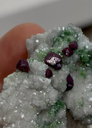 Red Cuprite with Calcite Collection # 800