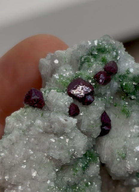 Red Cuprite with Calcite Collection # 800