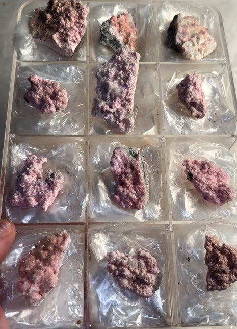 12 Pieces ! Pink Rhodocrosite with Quartz Lot