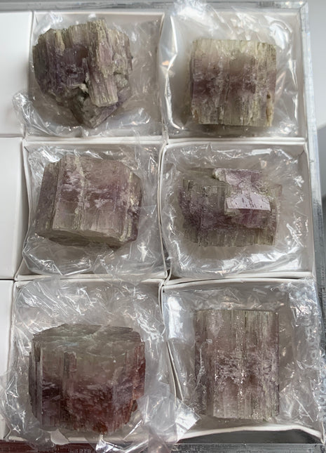 Lilac Hexagonal Aragonite Floaters Lot from Spain - 6 Pieces !