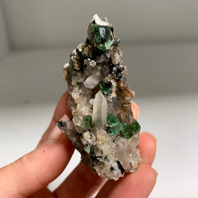 New find ! Fluorite w/ Quartz, Black Tourmaline - From Erongo, Namibia
