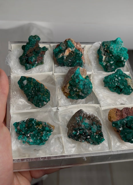 9 Pieces ! Green Dioptase Lot
