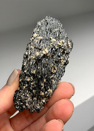 Elestial Black Tourmaline with Feldspar