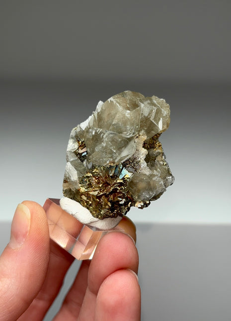 Sparkly Chalcopyrite with Calcite