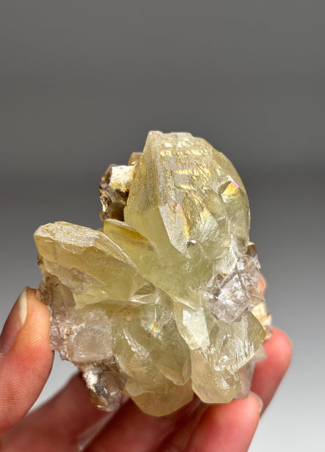 Rare Iridescent Yellow Calcite DW046